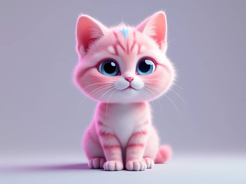 pink kitten generated by AI