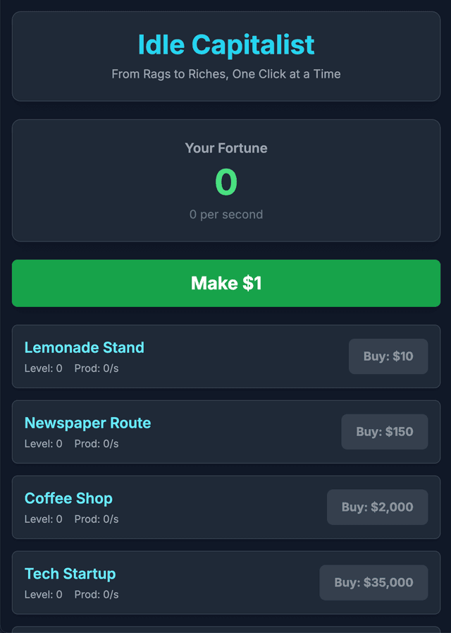 Gemini 2.5 Pro Idle Capitalist